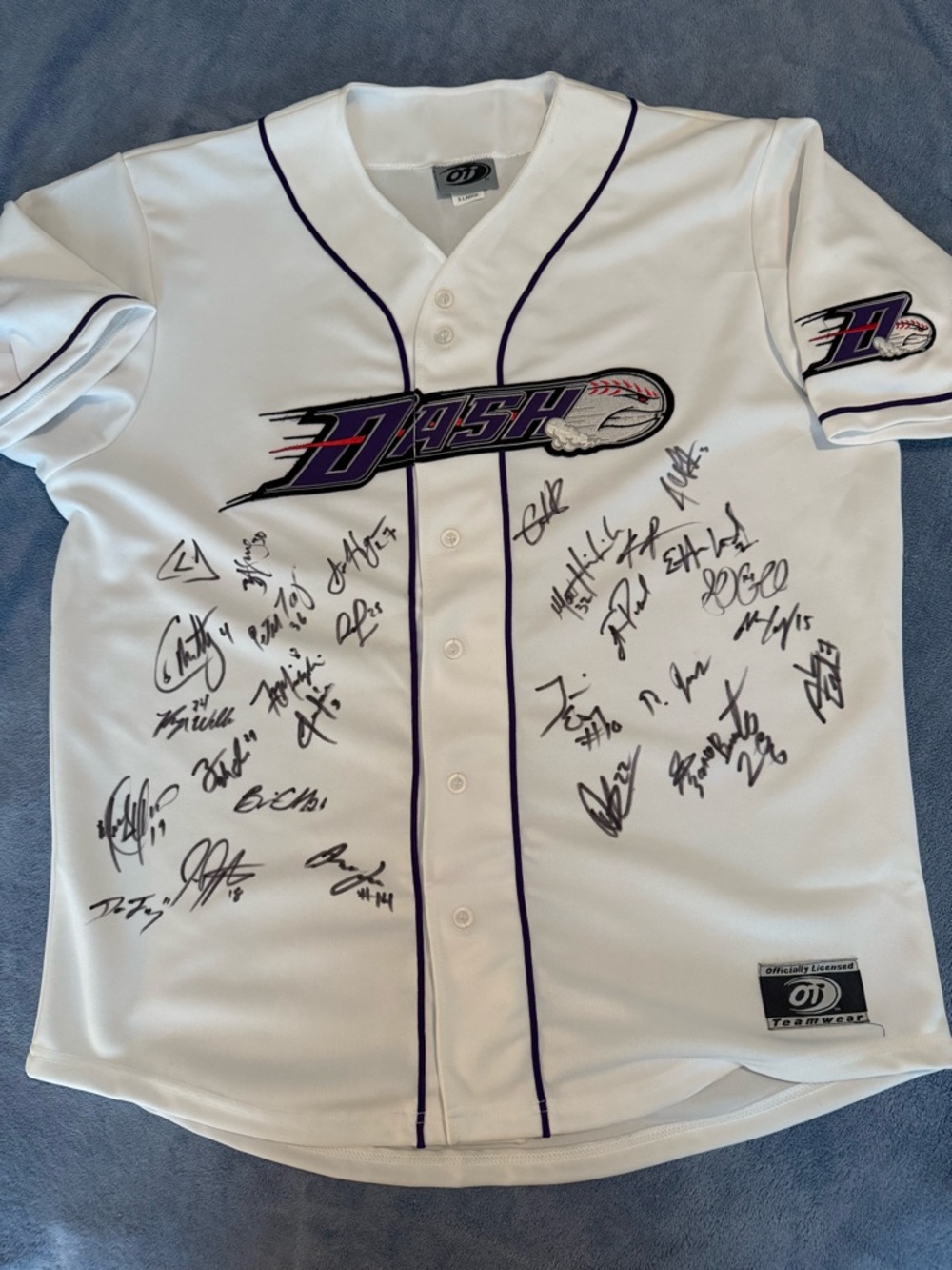 2015 Winston Salem Dash Team signed Jersey - White minor league affiliate